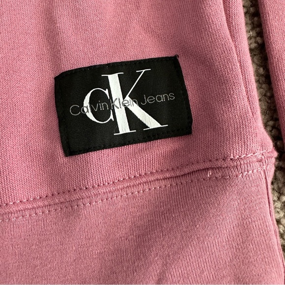 Calvin Klein Jeans Sweatshirt Womens Size XS Padded Shoulders Mauve Pink - Picture 4 of 11